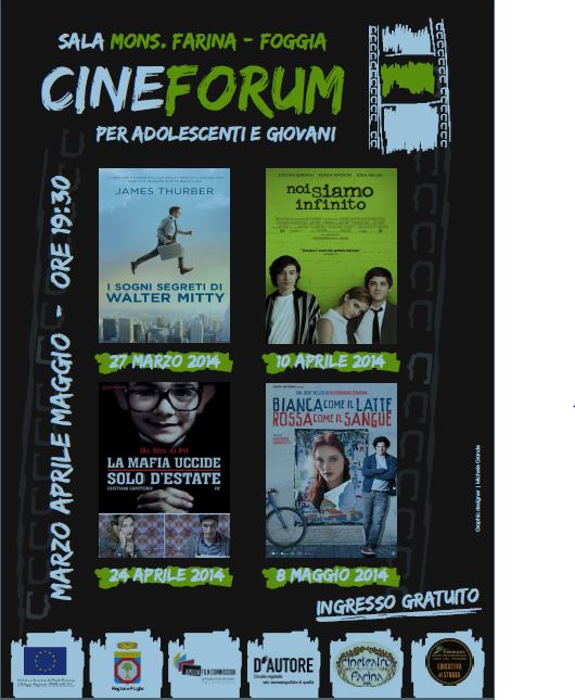 Cineforum Giovani da giovedi 27 marzo a Foggia